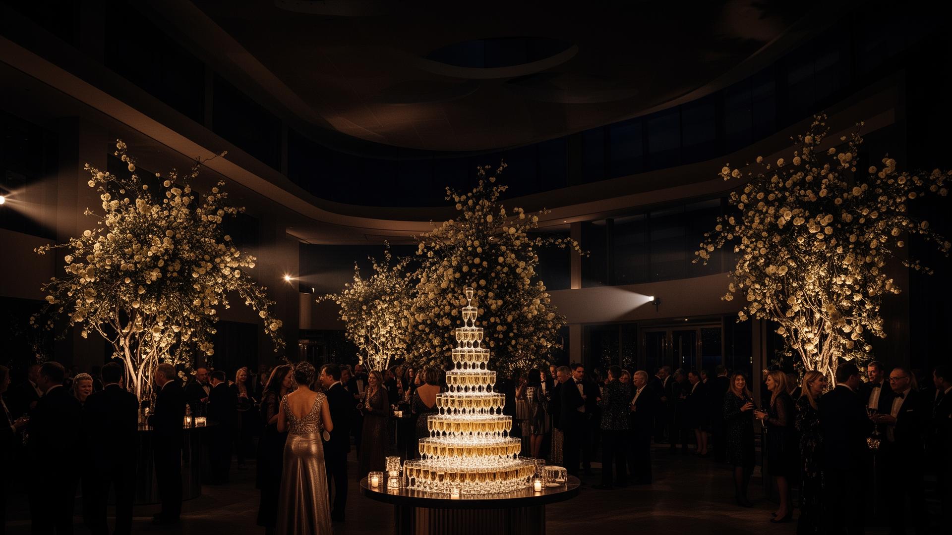 Candlelit luxury gala banquet